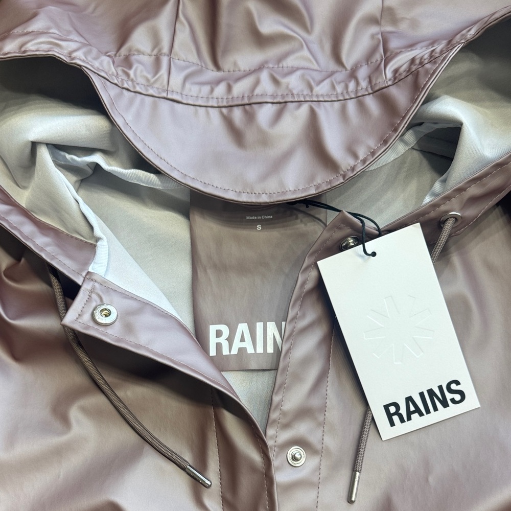 Rains Mauve Brown Hooded Trench Coat - Picture 5 of 5